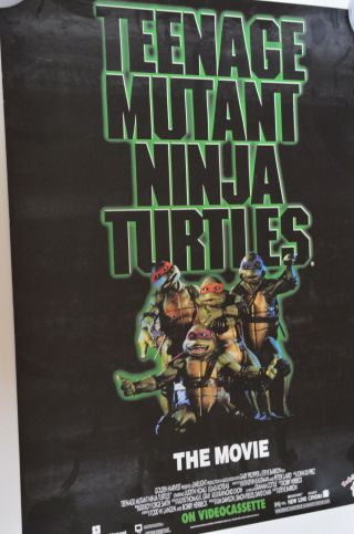 Vintage 1985 Teenage Mutant Ninja Turtles " The Movie " Poster.