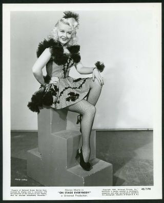 Marion Martin In Leggy Pin - Up Vintage 1945 Photo " On Stage Everybody "