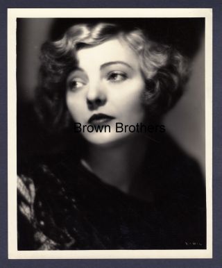 Vintage 1920s Hollywood Unknown Actress Lovely Dbw Portrait Photo - Brown Bros
