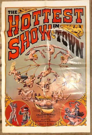 The Hottest Show In Town 1974 One - Sheet Xxx Adult Movie Poster 27x41 "
