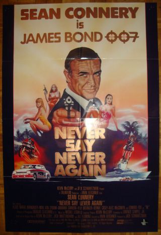 Never Say Never Again - I.  Kershner - S.  Connery - Kim Basinger - 007 - Os Int’l (27x41 Inch