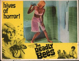 The Deadly Bees 1967 Lobby Card Suzanna Leigh 11x14 Movie Poster