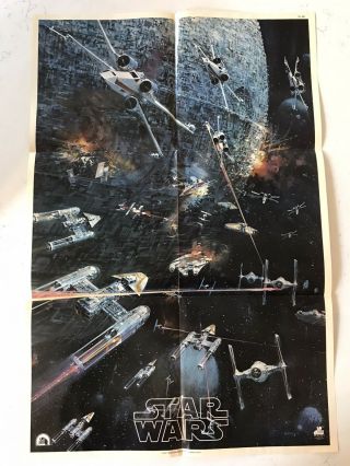 1977 Star Wars Movie Poster 20th Century Fox,  Folded