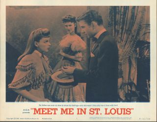 Meet Me In St.  Louis Lobby Card Judy Garland/lucille Bremer/tom Drake