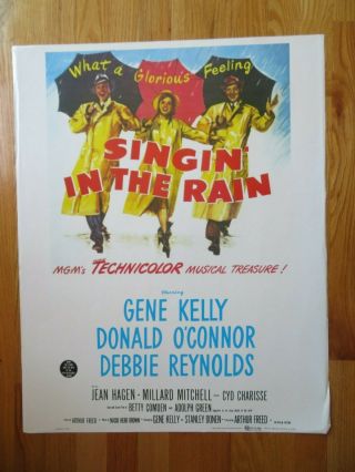 Retro Singing In The Rain Poster Gene Kelly Donald O 