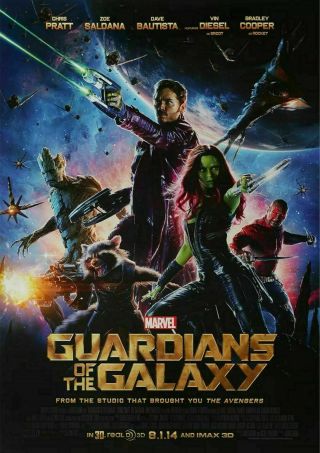 Guardians Of The Galaxy Double Sided 27x40 Us Movie Poster