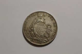 Guatemala 1894 1 Peso Counter - Stamped 1894 / Peru 1889 1 Sol Scarce B35 8420