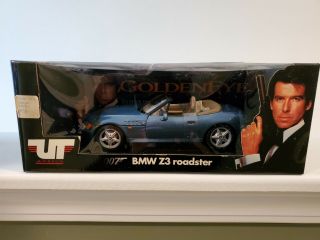 Ut Models 1:18 Scale Goldeneye Bmw Z3 Roadster Bond 007 Die - Cast 1995