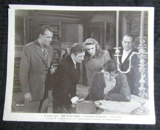 1941 The Wolf Man 8x10 Movie Promo Photo G/vg 3.  0 Lon Chaney Jr.  / Claude Rains