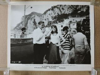 Sophia Loren And Clark Gable By Camera Candid Photo 1960 It Started In Naples
