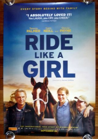 Ride Like A Girl 2018 Roadshow Aust.  Adv.  One Sheet Movie Poster Sty B