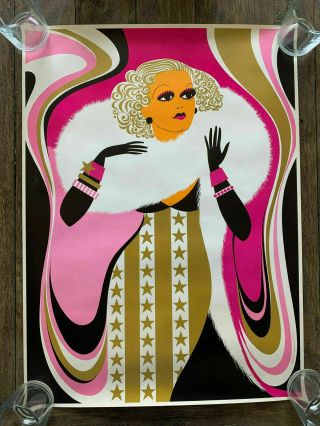 1968 Vintage Jean Harlow Elaine Hanelock Pop Art Poster Inventory 002