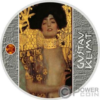 Judith I Amber Gustav Klimt Golden Five Silver Coin 500 Francs Cameroon 2020