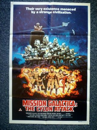 Mission Galactica Cylon Attack 1979 Australian One Sheet Movie Poster