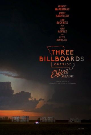 Three Billboards Outside Ebbing,  Missouri Adv 2sided Orig Movie Poster 27x40