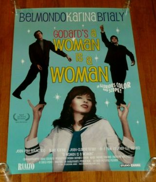 Jean - Luc Godard A Woman Is A Woman One Sheet Poster 27x40 Belmondo
