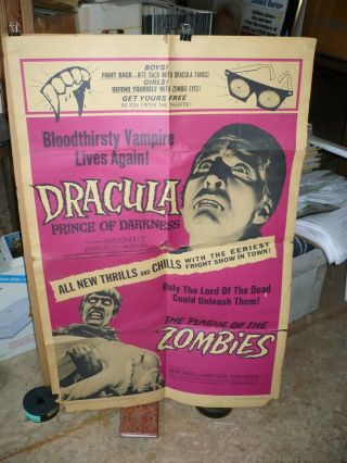 Dracula,  Prince Of Darkness Combo 1 - Sht / Movie Poster (christopher Lee) Hammer