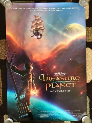 Treasure Planet Movie Poster 27x40 Ds U.  S.  2002 Disney Cut Out Stars