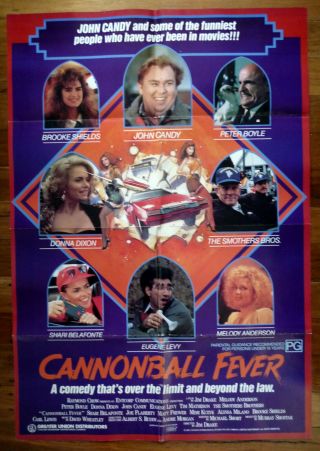 Cannonball Fever Aka Speed Zone 1989 Australian One Sheet Movie Poster