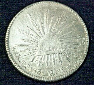 1831 8 Reales Mexican Silver Coin