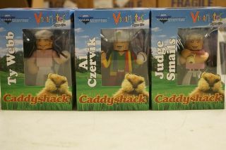 Caddyshack Movie 3 Figure Set Chevy Chase Rodney Dangerfield Ted Knight Mib