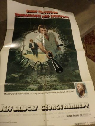 " Thunderbolt And Lightfoot " Clint Eastwood 1974 One - Sheet