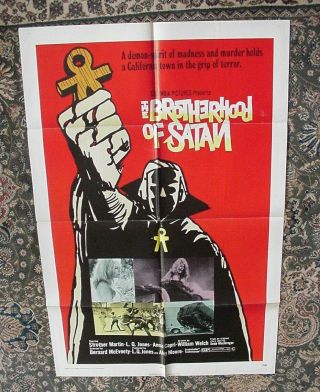 1971 The Brotherhood Of Satan Movie Poster One Sheet 1 Sh 27 X 41
