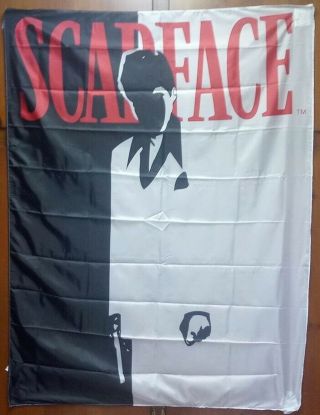 Rare Scarface Movie Cover Al Pacino Cloth Textile Poster Flag Banner 3 