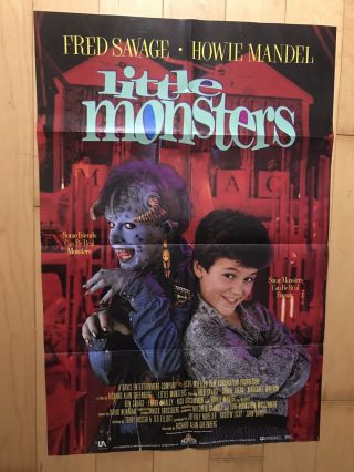 Little Monsters - 24”x 36” Mgm/ua Promo Poster•vhs•horror• Fred Savage•