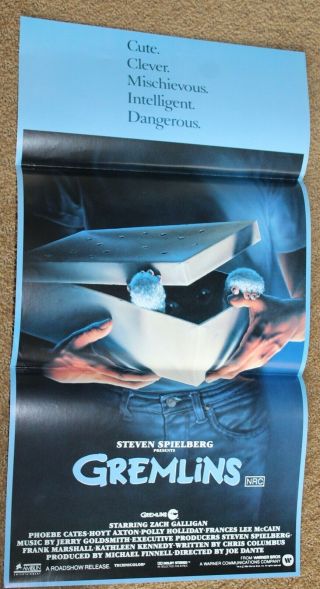 Gremlins Steven Spielbeg Vintage Daybill Insert Movie Poster Day Bill