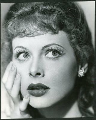 Hedy Lamarr Vintage 1940s Close - Up Portrait Photo