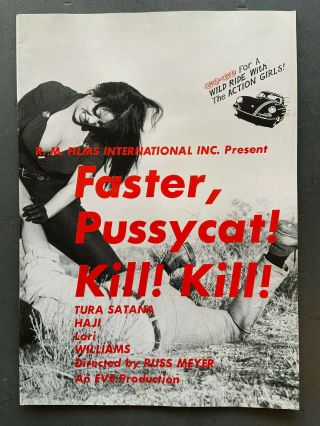 Russ Meyer Faster Pussycat Kill Kill Japan Film Program Book 1995 Tura Satana