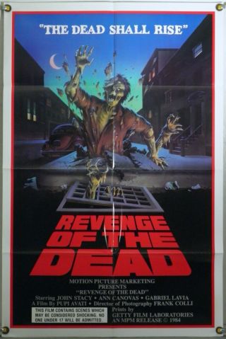 Revenge Of The Dead Ff Orig 1sh Movie Poster Pupi Avati Anne Canovas Zeder 1985