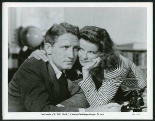 Katharine Hepburn,  Spencer Tracy " Woman Of The Year " Mgm 1942 Photo