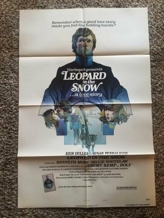 Leopard In The Snow Movie Poster 1978 One Sheet 27 X 41 Folded