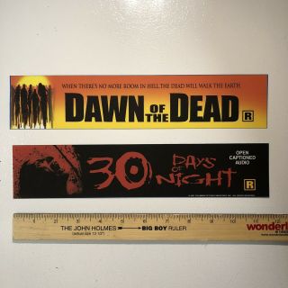 Dawn Of The Dead & 30 Days Of Night Movie Mylar Poster 2 Set - 2.  5x11.  5 Zombies