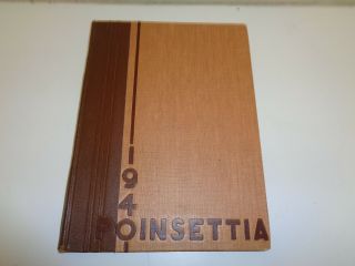 Vintage 1940 Hollywood High School Yearbook The Poinsettia
