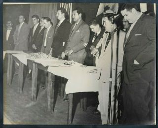 1955 Young Fidel Castro Miami Flager Street Theater Florida Vintage Photo Y63