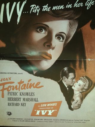 Ivy Pressbook 1946 Joan Fontaine,  Patric Knowles