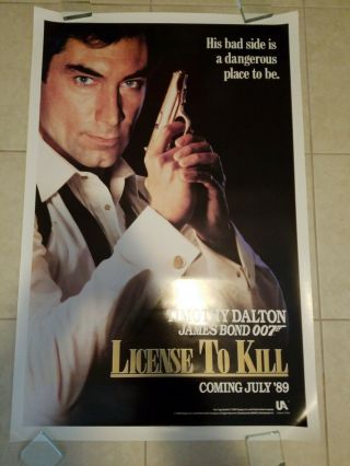 Licence To Kill Movie Poster - Orig Adv Poster Timothy Dalton,  James Bond 007
