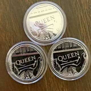 2020 Great Britain 1 Oz Silver Music Legends Queen Bu X 3 Coins