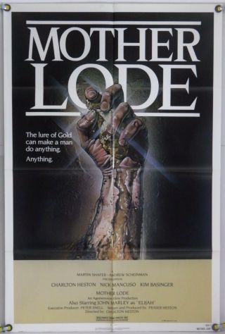 Mother Lode Ff Orig 1sh Movie Poster Charlton Heston Drew Struzan Art (1982)