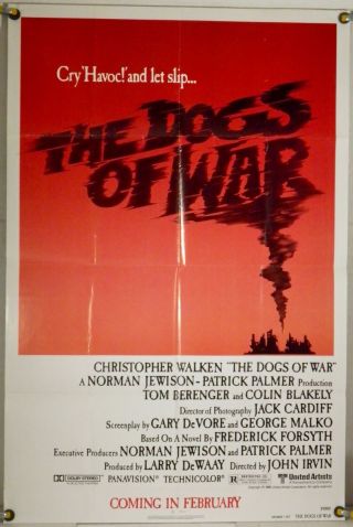The Dogs Of War Ff Orig 1sh Movie Poster Christopher Walken Tom Berenger (1980)