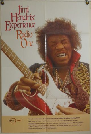 Jimi Hendrix Experience Radio One Ff Orig Promo Poster Ryko (1988)