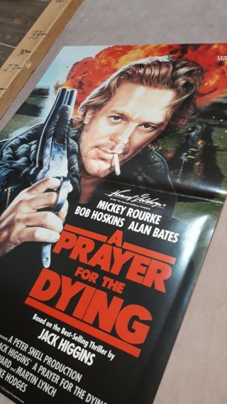 A Prayer For The Dying (1987) Mickey Rourke - Uk Video Poster -