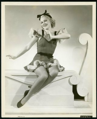 Claire Trevor In Leggy Pin - Up Portrait Vintage 1930s Photo