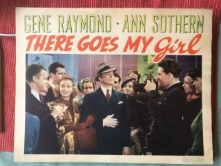 There Goes My Girl 1937 Rko 11x14 " Lobby Card Ann Sothern Gene Raymond
