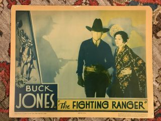 The Fighting Ranger 1934 Columbia 11x14 " Western Lobby Buck Jones Dorothy Revier