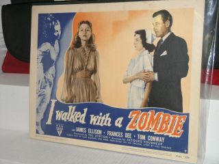 I Walked With A Zombie - R1952 Val Lewton Horror Film Movie Lobby Card