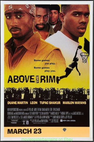 Above The Rim Movie Poster Ss 27x40 Tupac Shakur Basketball Film